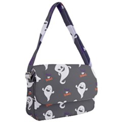 Halloween Ghost Trick Or Treat Seamless Repeat Pattern Courier Bag by KentuckyClothing