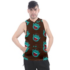 Frankenstein Halloween Seamless Repeat Pattern  Men s Sleeveless Hoodie by KentuckyClothing