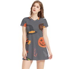 Halloween Themed Seamless Repeat Pattern Women s Sports Skirt by KentuckyClothing