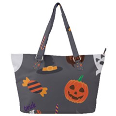 Halloween Themed Seamless Repeat Pattern Full Print Shoulder Bag by KentuckyClothing