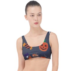 Halloween Themed Seamless Repeat Pattern The Little Details Bikini Top by KentuckyClothing