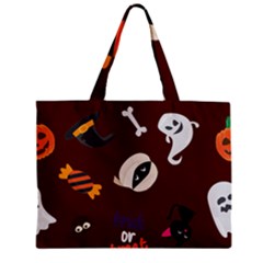 Halloween Seamless Repeat Pattern Zipper Mini Tote Bag by KentuckyClothing