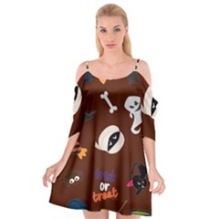 Halloween Seamless Repeat Pattern Cutout Spaghetti Strap Chiffon Dress by KentuckyClothing