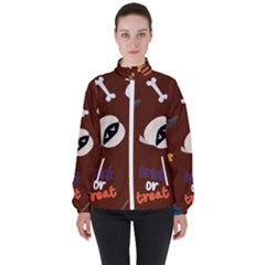 Halloween Seamless Repeat Pattern Women s High Neck Windbreaker by KentuckyClothing