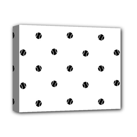 Black And White Baseball Print Pattern Deluxe Canvas 14  X 11  (stretched) by dflcprintsclothing