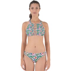 Zigzag Flowers Pattern Perfectly Cut Out Bikini Set by goljakoff