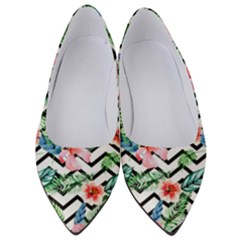 Zigzag Flowers Pattern Women s Low Heels by goljakoff