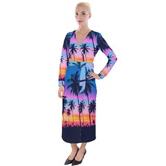 Palms Velvet Maxi Wrap Dress by goljakoff