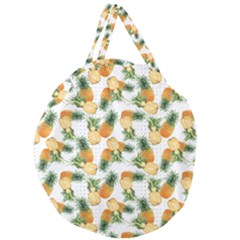 Tropical Pineapples Giant Round Zipper Tote by goljakoff