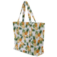 Tropical Pineapples Zip Up Canvas Bag by goljakoff