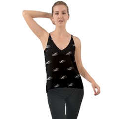 Formula One Black And White Graphic Pattern Chiffon Cami by dflcprintsclothing