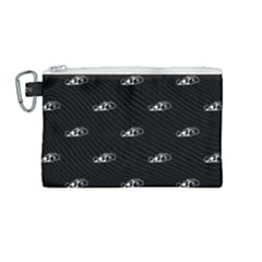 Formula One Black And White Graphic Pattern Canvas Cosmetic Bag (medium) by dflcprintsclothing