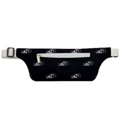 Formula One Black And White Graphic Pattern Active Waist Bag by dflcprintsclothing