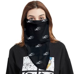 Formula One Black And White Graphic Pattern Face Covering Bandana (triangle) by dflcprintsclothing