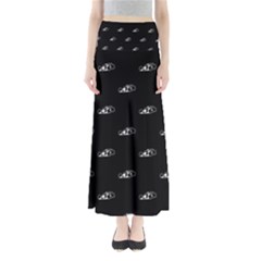 Formula One Black And White Graphic Pattern Full Length Maxi Skirt by dflcprintsclothing