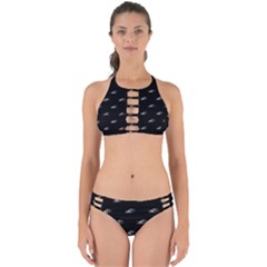 Formula One Black And White Graphic Pattern Perfectly Cut Out Bikini Set by dflcprintsclothing