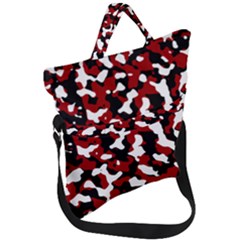 Camouflage Rouge/blanc Fold Over Handle Tote Bag by kcreatif