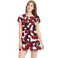 Camouflage Rouge/blanc Women s Sports Skirt by kcreatif
