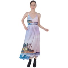 Seascape Tie Back Maxi Dress by goljakoff