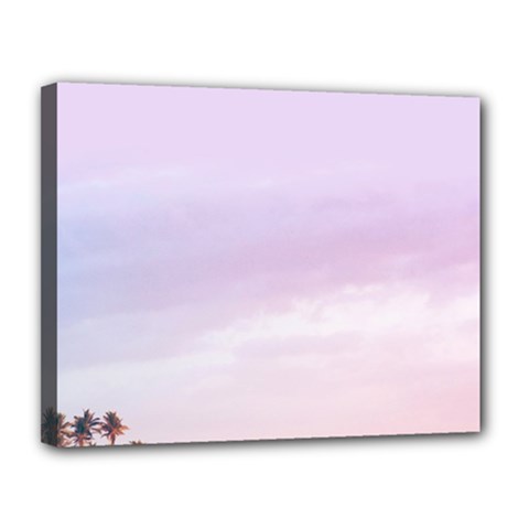 Seascape Sunset Canvas 14  X 11  (stretched) by goljakoff