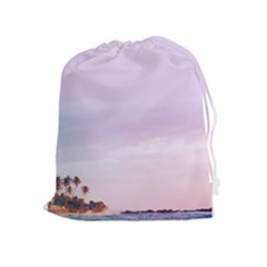 Seascape Sunset Drawstring Pouch (xl) by goljakoff