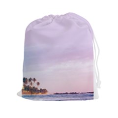 Seascape Sunset Drawstring Pouch (2xl) by goljakoff