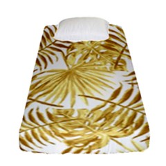 Golden Leaves Fitted Sheet (single Size) by goljakoff