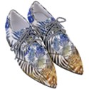 Blue and yellow tropical leaves Pointed Oxford Shoes View3