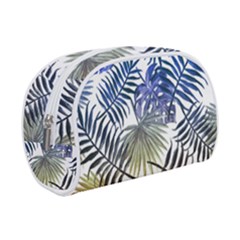 Blue And Yellow Tropical Leaves Makeup Case (small) by goljakoff