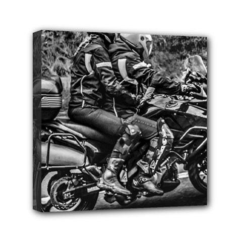 Motorcycle Riders At Highway Mini Canvas 6  X 6  (stretched) by dflcprintsclothing