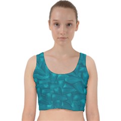 Aqua Folio Velvet Racer Back Crop Top by GiancarloCesari