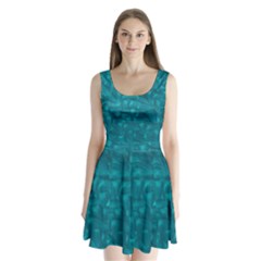 Aqua Folio Split Back Mini Dress  by GiancarloCesari