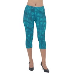 Aqua Folio Lightweight Velour Capri Leggings  by GiancarloCesari