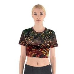 Tropical Leaves Cotton Crop Top