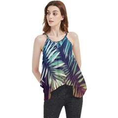 Tropic Leaves Flowy Camisole Tank Top by goljakoff