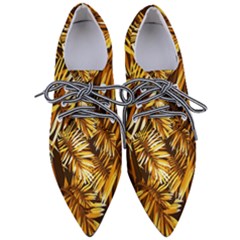 Golden Leaves Pointed Oxford Shoes