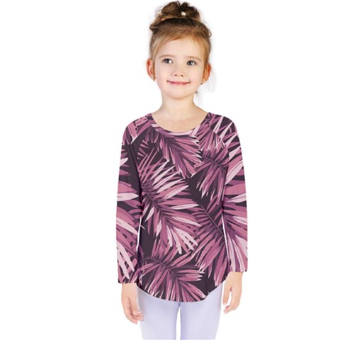 Rose Leaves Kids  Long Sleeve Tee by goljakoff