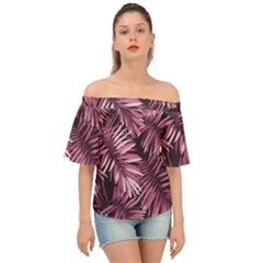 Rose Leaves Off Shoulder Short Sleeve Top by goljakoff