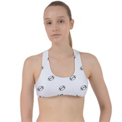 American Football Ball Motif Print Pattern Criss Cross Racerback Sports Bra by dflcprintsclothing