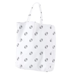 American Football Ball Motif Print Pattern Giant Grocery Tote by dflcprintsclothing