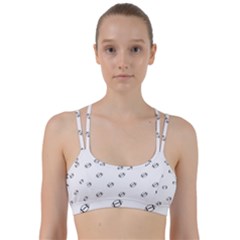 American Football Ball Motif Print Pattern Line Them Up Sports Bra