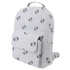 American Football Ball Motif Print Pattern Flap Pocket Backpack (small) by dflcprintsclothing