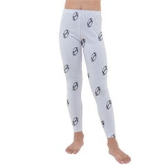 American Football Ball Motif Print Pattern Kids  Lightweight Velour Leggings