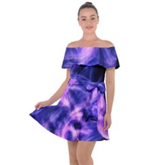 Plasma Hug Off Shoulder Velour Dress by MRNStudios