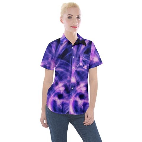 Plasma Hug Women s Short Sleeve Pocket Shirt by MRNStudios