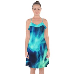 Glow Bomb  Ruffle Detail Chiffon Dress by MRNStudios