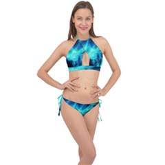 Glow Bomb  Cross Front Halter Bikini Set by MRNStudios