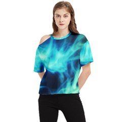 Glow Bomb  One Shoulder Cut Out Tee by MRNStudios