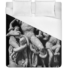 Laocoon Sculpture Over Black Duvet Cover (california King Size) by dflcprintsclothing