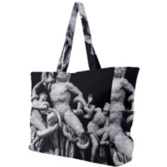 Laocoon Sculpture Over Black Simple Shoulder Bag by dflcprintsclothing